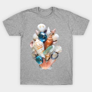 Shell collage with beach glass T-Shirt